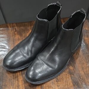 Franco Fortini Men's Black Leather Ankle Boots